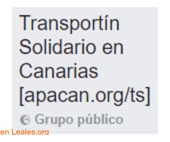 Transportín Solidario en Canarias